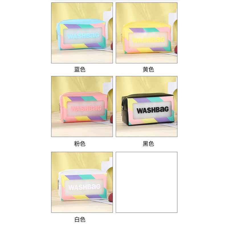 Túi Đựng Mỹ Phẩm Son Môi Dạng Vuông Trong Suốt Nhỏ Gọn Tiện Lợi