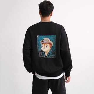 Áo sweater nỉ cotton unisex feelup – self - portrait with grey felt hat - fh02