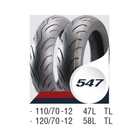 Vỏ lốp tay  trước, sau xe Nozza 110-70-12.