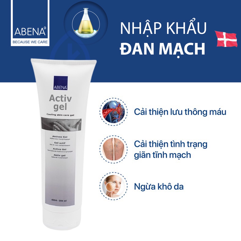 Gel xoa bóp lạnh giảm đau cơ Abena ActivGel Nhập Khẩu Đan Mạch 250ml