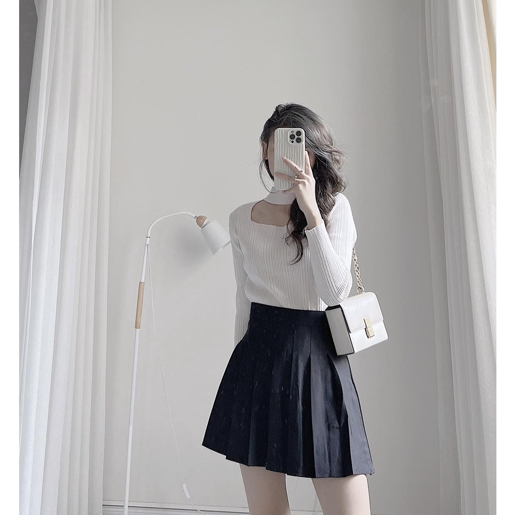 Áo len tăm cổ choker by Samhyewear