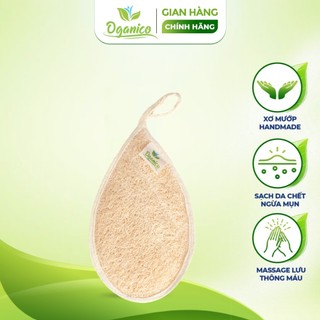 Miếng rửa mặt massage tẩy tế bào chết xơ mướp tự nhiên OGANICO