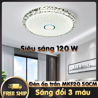 Đèn trần NF HOME trang trí phòng khách đèn led siêu sáng họa tiết sao sáng 50cm đổi 3 màu  MKF20