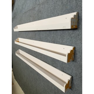 Kệ Nail treo tường - Kệ để sơn móng tay gỗ lõi xanh chống ẩm bộ 3 thanh ngang 1m (Đen)