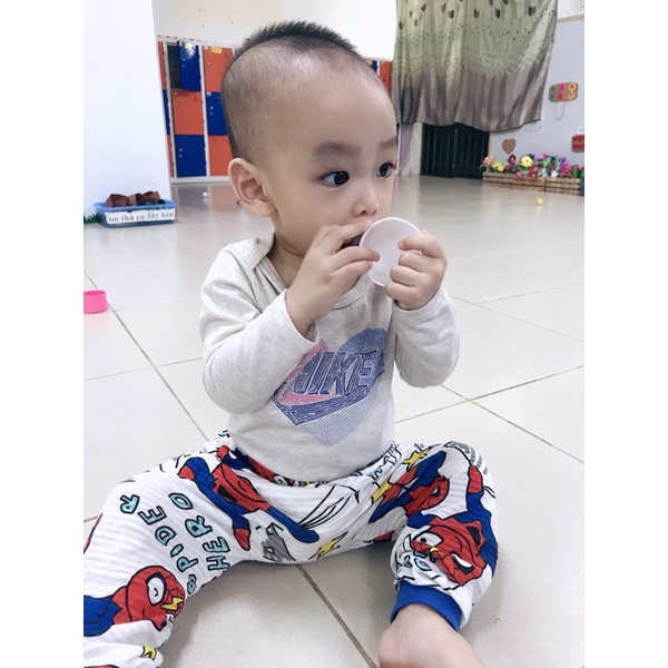 Body Chip Bodysuit NI.KE Cao Cấp Tay Dài Cho Bé Trai Bé Gái 100% Cotton Thoáng Mát Mềm Mịn,Không Bai Dão