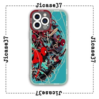 Ốp lưng iphone và samsung xiaomi oppo cạnh vuông Jicase spider man 