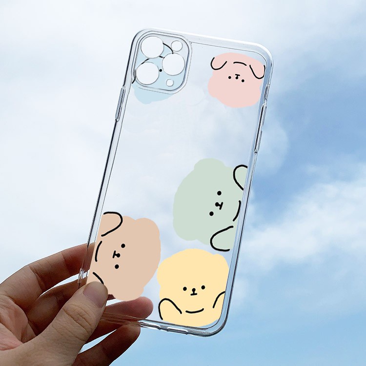 Ốp điện thoại iphone gấu bông cute ốp vuông bảo vệ cam 6/6splus/7/7plus/8/8plus/x/xr/xs/11/12/13/14/pro/max/plus/promax
