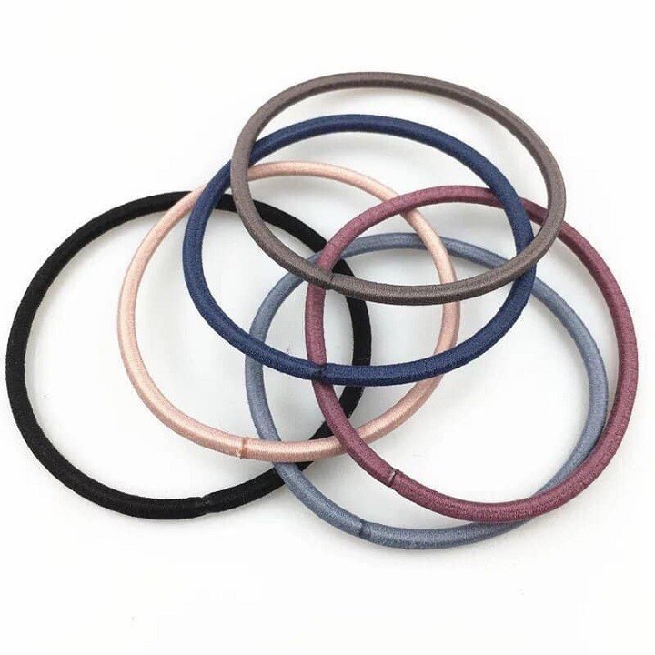 [L2M] SET 50/100 thun buộc tóc co giãn SỢI MẢNH nhiều màu sắc phong cách Hàn Quốc