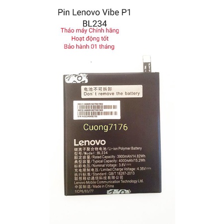 Pin Lenovo Vibe P1 BL234 Chính Hãng