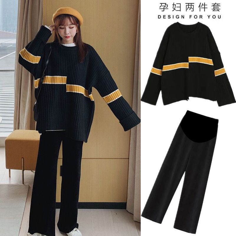 Bộ Đồ Hai Mảnh Áo Khoác Sweater Dáng Rộng Phong Cách Mới Phù Hợp Với Mùa Xuân Thu Kích Thước Lớn