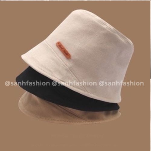 Mũ bucket vành cụp xéo thêu tem Hand Made Nón tai bèo chất kaki cao cấp thời trang form unisex nam nữ_sanhfashion