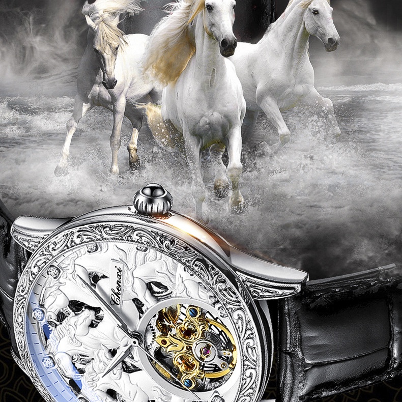 Đồng hồ Nam Máy Cơ Automatic phiên bản đặc biệt Mã Đáo Thành Công Chính Hãng Chenxi