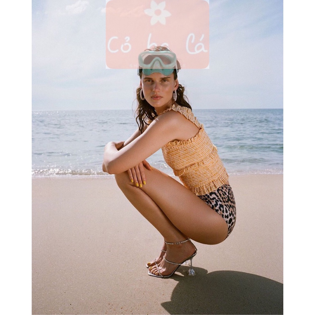 SANDAL CAO GÓT COBALA SHOES - GIÀY THỜI TRANG QUAI TRONG MẢNH ĐÍNH ĐÁ - GUỐC NỮ MŨI VUÔNG 9 PHÂN G22100100