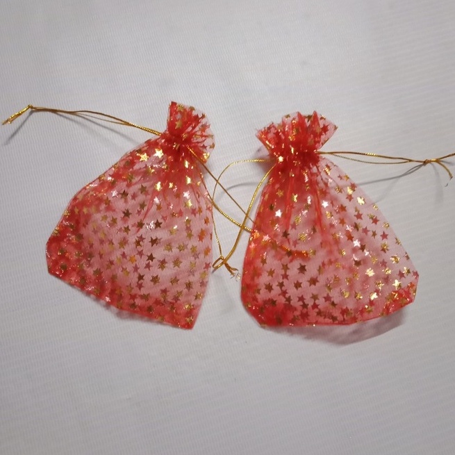 Túi vải voan thơm có dây rút nhiều mẫu trăng sao hoa lá nhiều màu size 9x12cm gói quà tặng