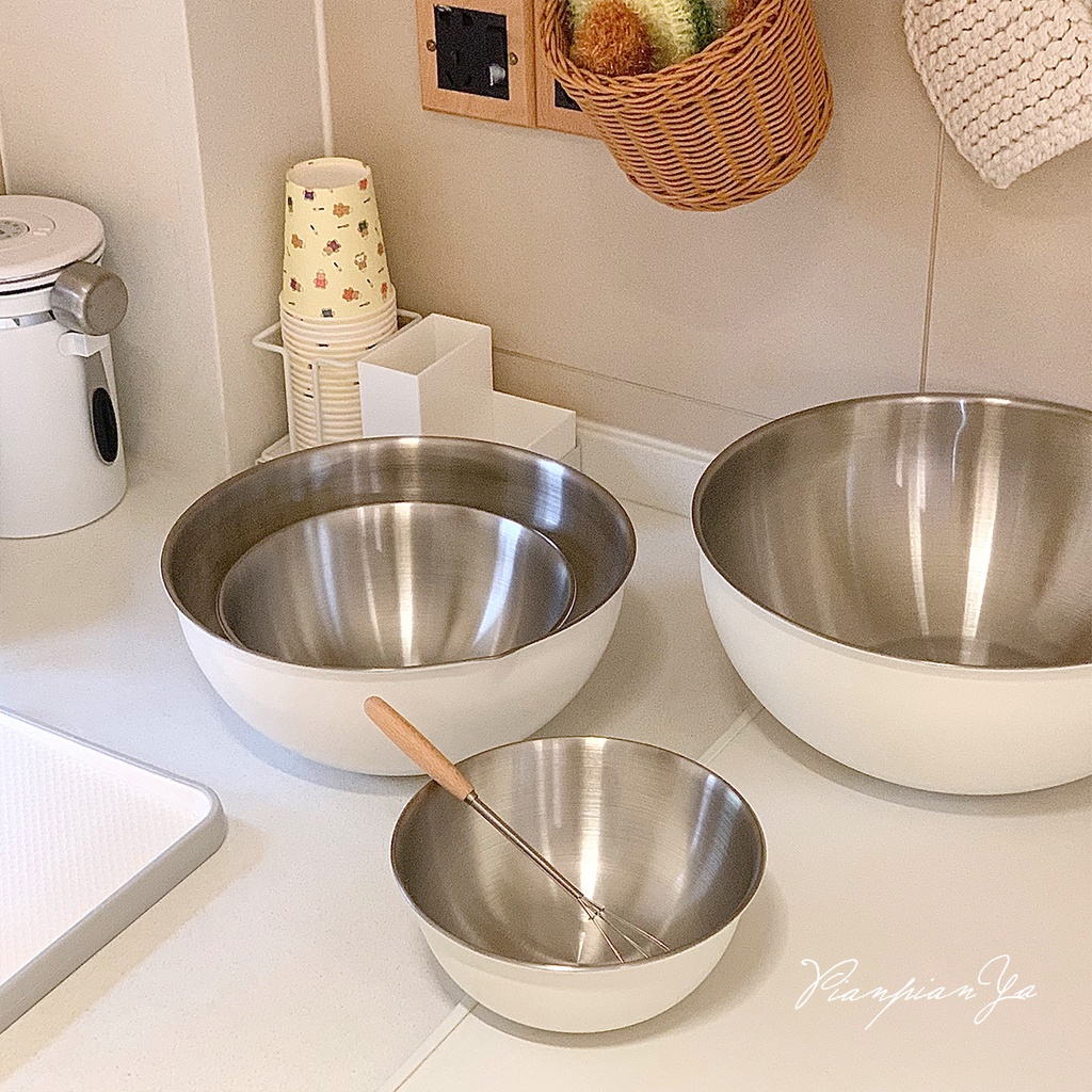 HERA Bát Trộn Salad Bằng Thép Không Gỉ Có Thang Đo Tiện Lợi