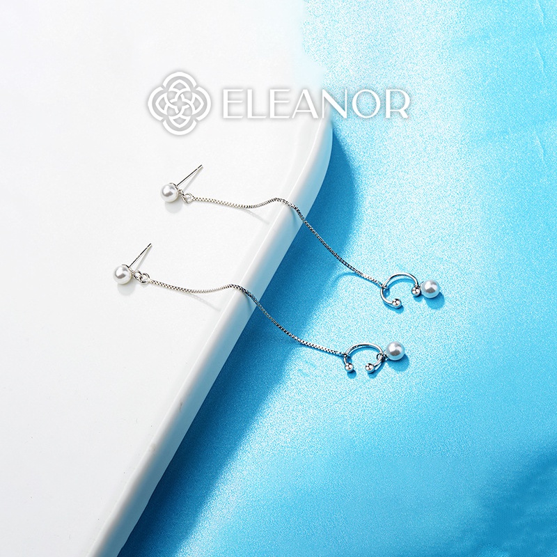Bông tai nữ Eleanor Accessories gắn vành ngọc trai nhân tạo phụ kiên trang sức cá tính (1 chiếc)