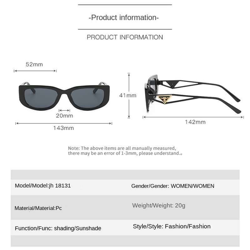 Kính Mát Gọng Tam Giác Phong Cách Hip Hop Âu Mỹ