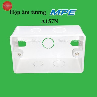 Hộp âm tường đơn mpe a157n, đế âm tường, đế âm đơn