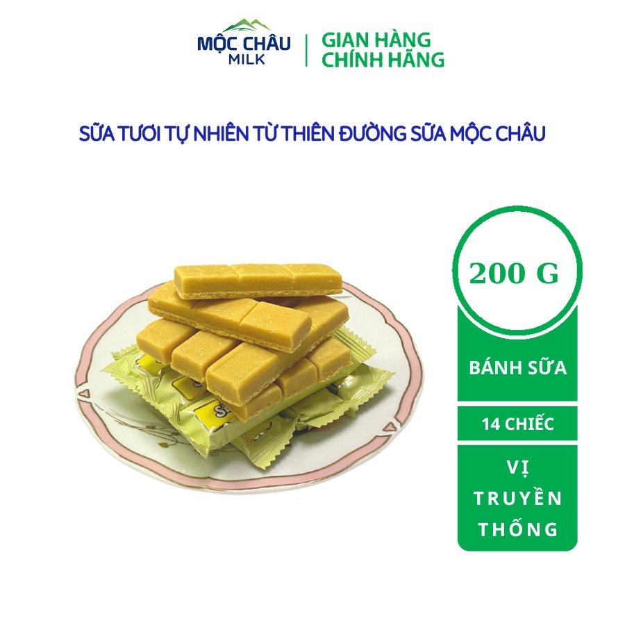 Bánh Sữa Cô Đặc Nguyên Chất Mộc Châu Milk - 200g (14 chiếc)