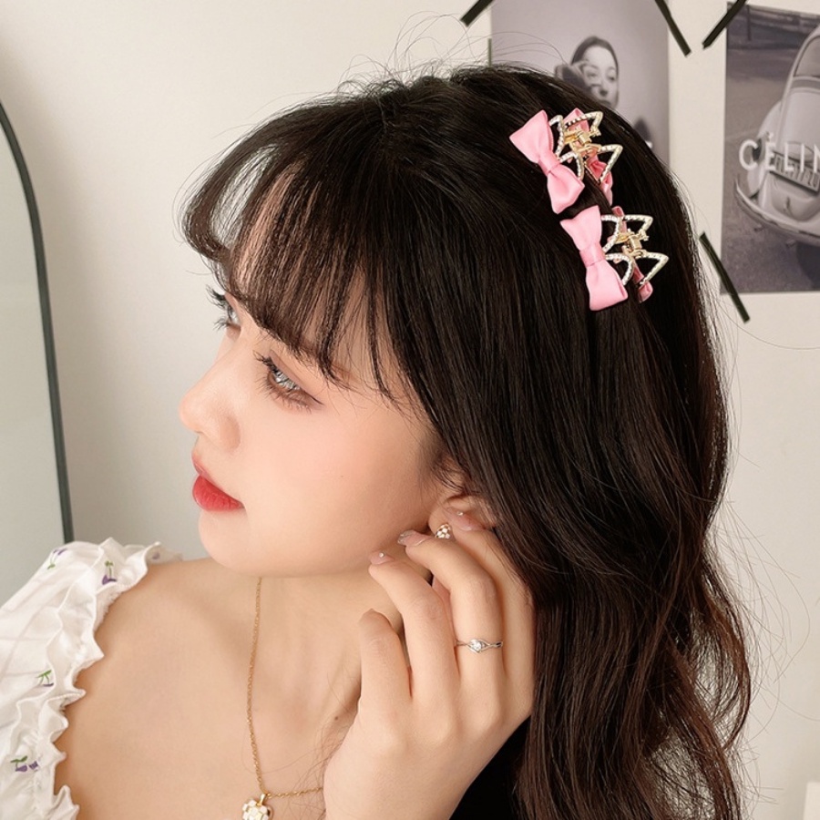 Kẹp Tóc Hình Nơ Đính Đá Dễ Thương Cho Bé Gái