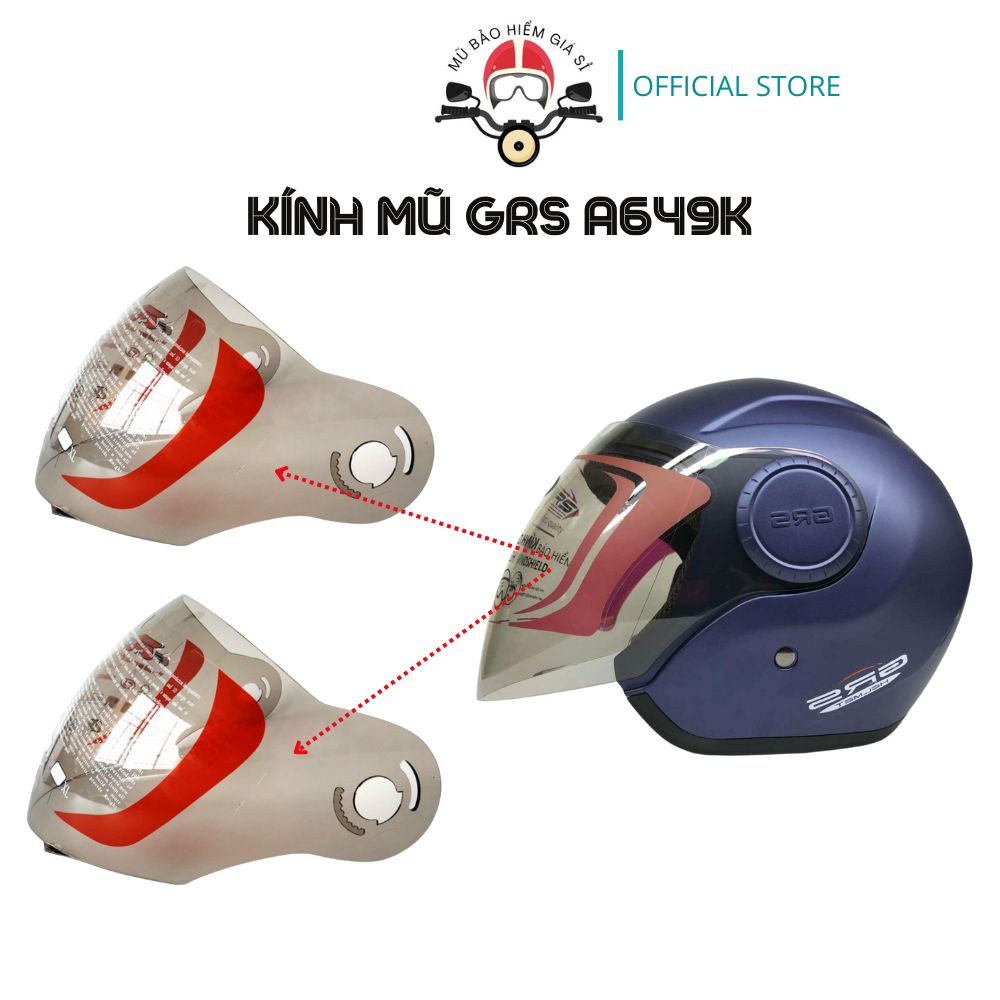 Kính rời thay thế cho mũ bảo hiểm GRS A649k