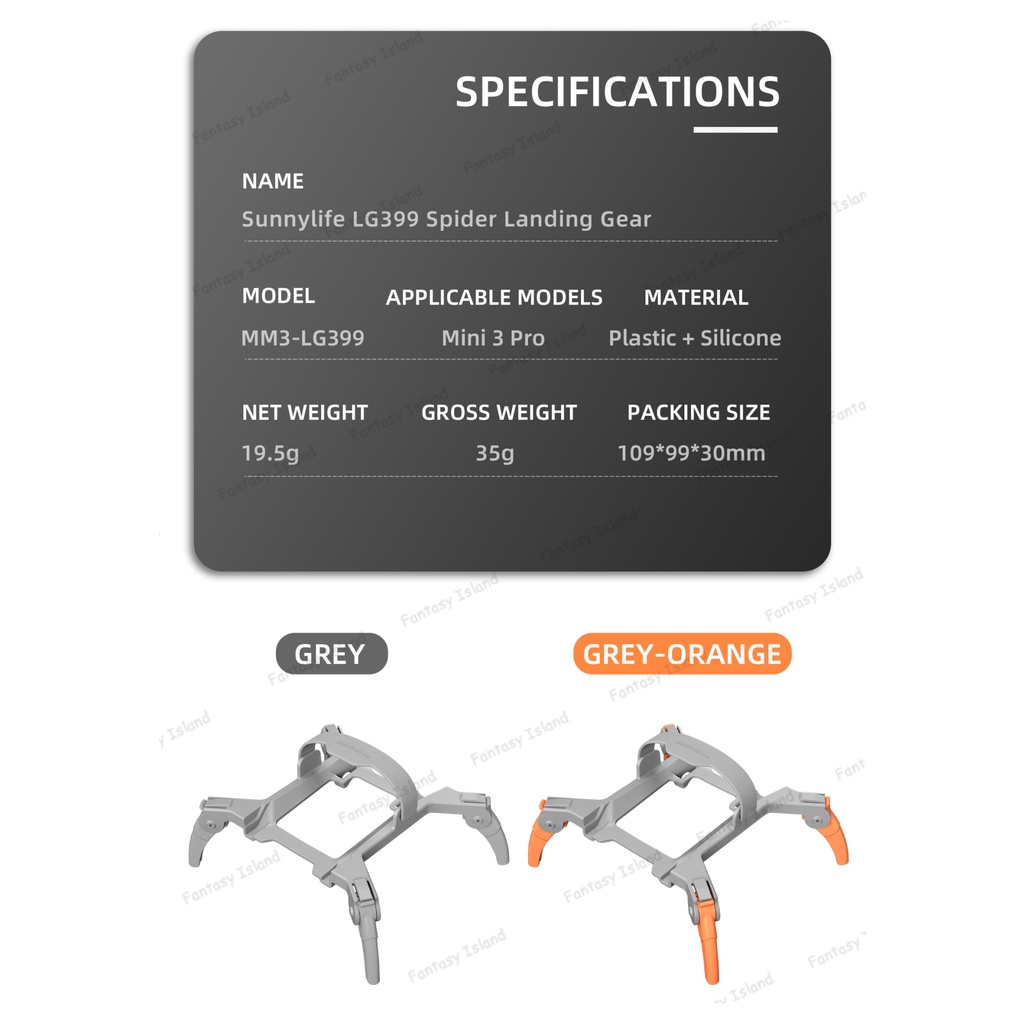 Sunnylife Giá Đỡ Hạ Cánh Tháo Lắp Nhanh Mini 3 Pro Cho DJI Mini3 Pro