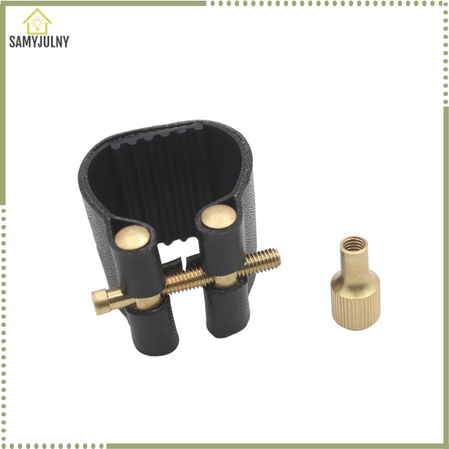 SAM Professional Artificial Leather Sax Saxophone Clarinet Bakelite Mouthpiece ClampClip Leather Ligature + Plastic Cap
