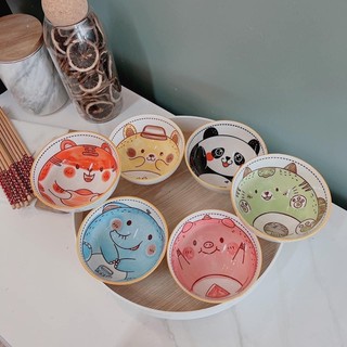 🥣 set 6 bát hoạ tiết hình thú tặng kèm 6 đôi đũa 🥣