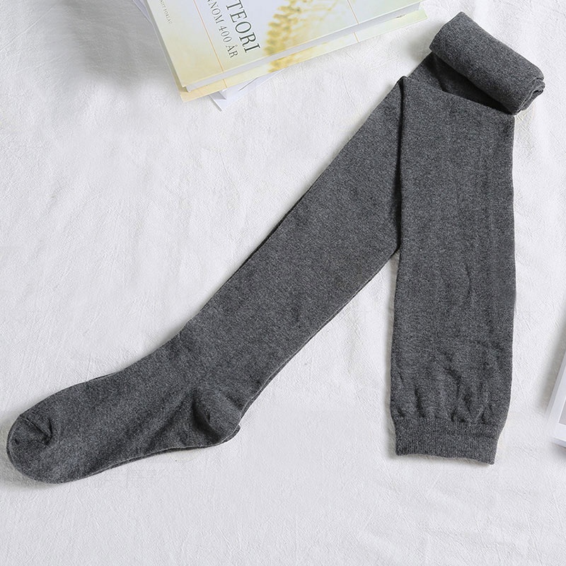 Solid Color High Socks Highs Thigh Sock Long Stockings  Winter All-match Autumn Over Knee JK