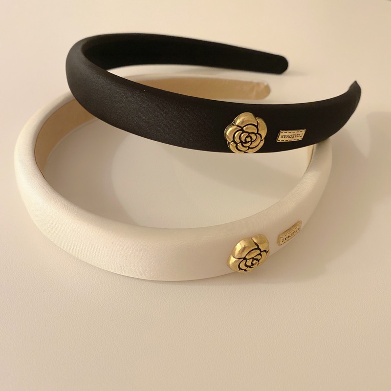 Cài tóc băng đô nữ đính hoa vàng