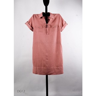 Đầm Sơmi Tay Lửng Vải Linen Bột