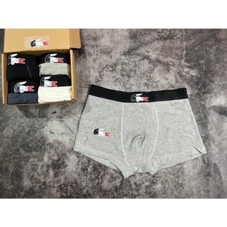 Quần lót nam, quần lót nam cao cấp, quần sịp đùi lacoste combo 4 cái, chất liệu cotton mềm kiểu dáng sịp đùi Freeship