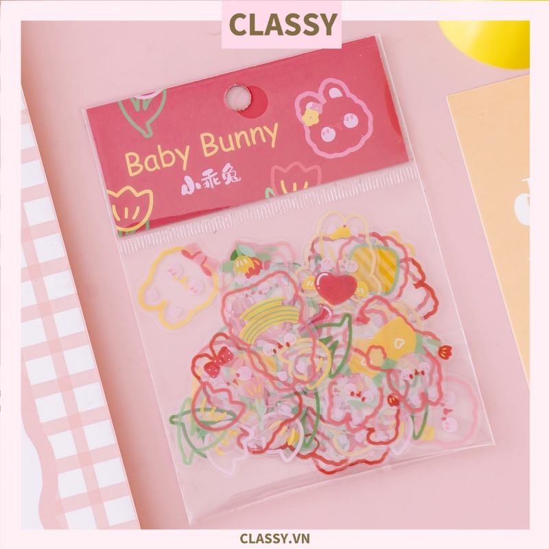 Túi Sticker Classy dễ thương, hình dán trang trí laptop, điện thoại, tập, sổ, bình nước nhiều họa tiết PK1323