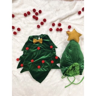 [Sẵn ảnh thật] Body chip hình cây thông Giáng Sinh Noel Dành Cho Bé