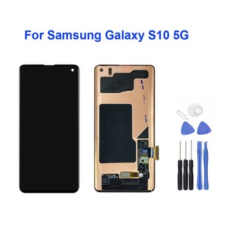 Màn hình chính hãng điện thoại samsung s10, s10e, s10 5g, s10+ plus +frame màu đen. tặng kèm bộ sửa 9 trong