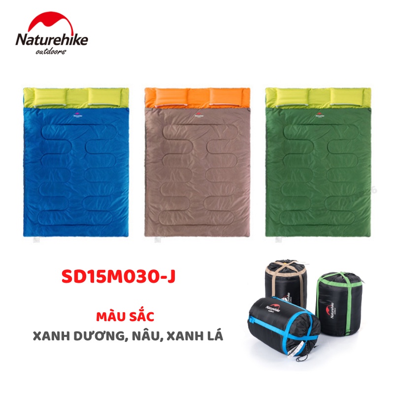 TÚI NGỦ ĐÔI DÃ NGOẠI, CẮM TRẠI NATUREHIKE NH15M030-J