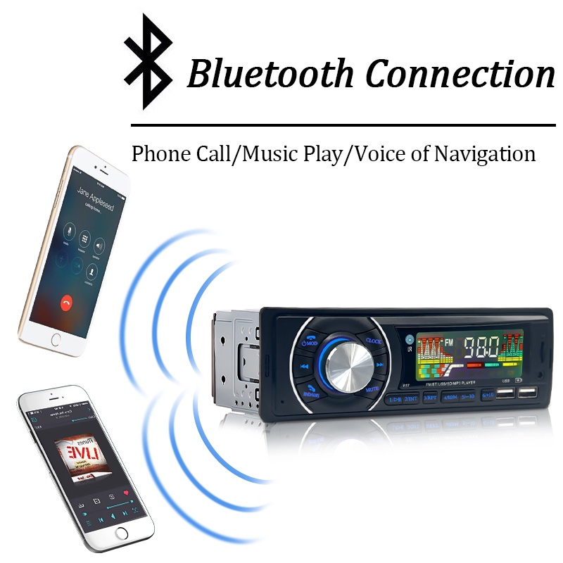 Máy Nghe Nhạc MP3 12V AUX / USB / Thẻ TF 1din Kết Nối Bluetooth Cho Xe Hơi | BigBuy360 - bigbuy360.vn