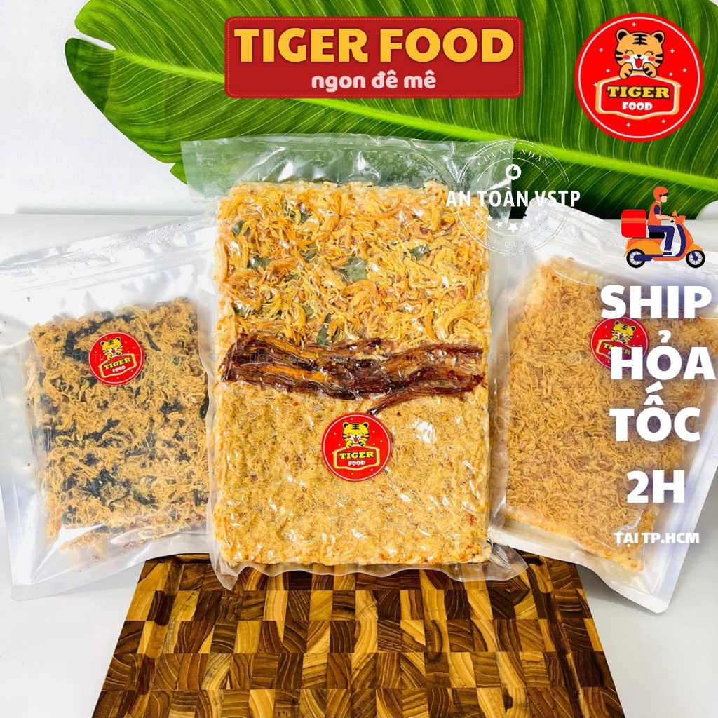 Cơm cháy 3 vị siêu chà bông 💖TIGER FOOD💖 Gạo lức rong biển - khô gà - bò - heo Siêu Giòn - Siêu Ngon