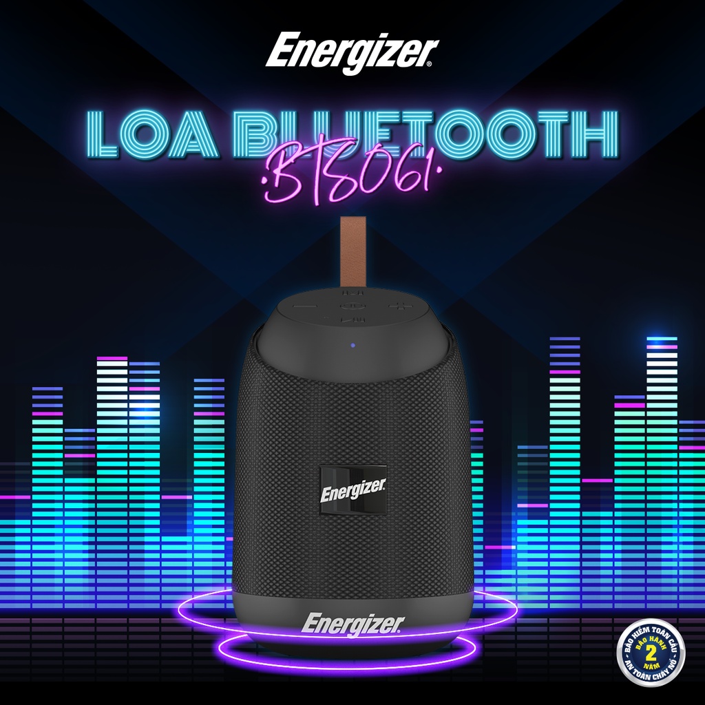 Loa Bluetooth di động Energizer BTS 061 - Hàng Chính Hãng, Bảo Hành 2 Năm 1 Đổi 1