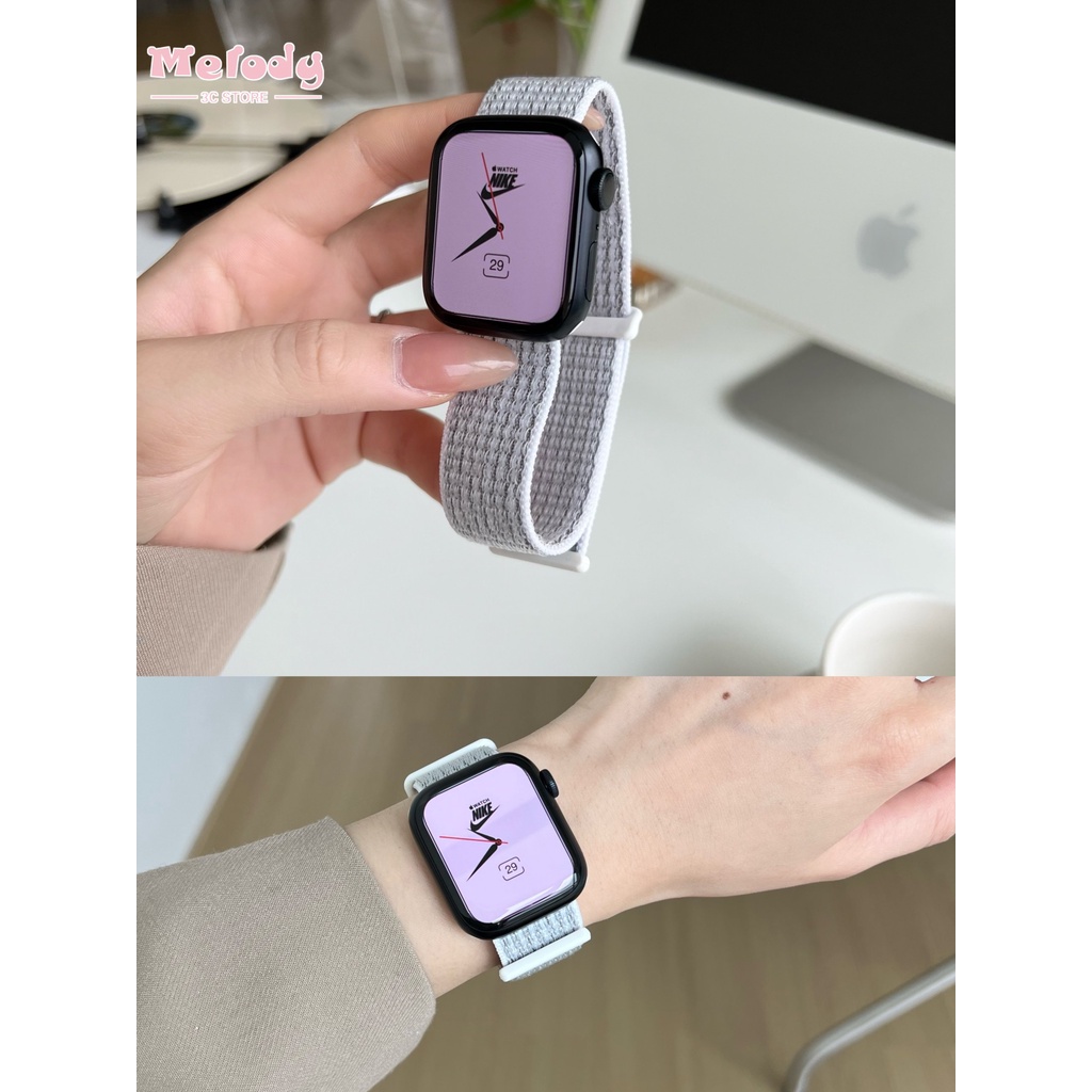 Dây Đeo nylon 49mm Cho iwatch ultra 8 7 6 se 5 4 3 45mm 41mm 40mm 44mm 42mm 38mm
