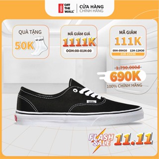 Giày vans chính hãng cho nam nữ, vans authentic đen trắng chuẩn full box