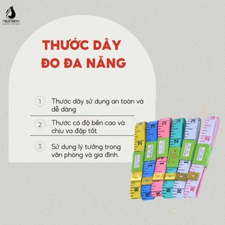Thước Dây Đo Vòng Eo – Thước May Đo Cơ Thể Dài 150cm – Mềm, Co Giãn, Dễ Cuộn Gọn