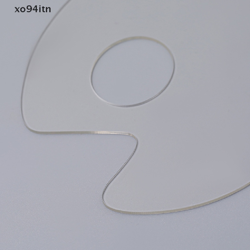 Bảng Pha Màu Bằng Nhựa Acrylic Trong Suốt Hình Oval Tiện Dụng Vẽ Tranh Màu Nước