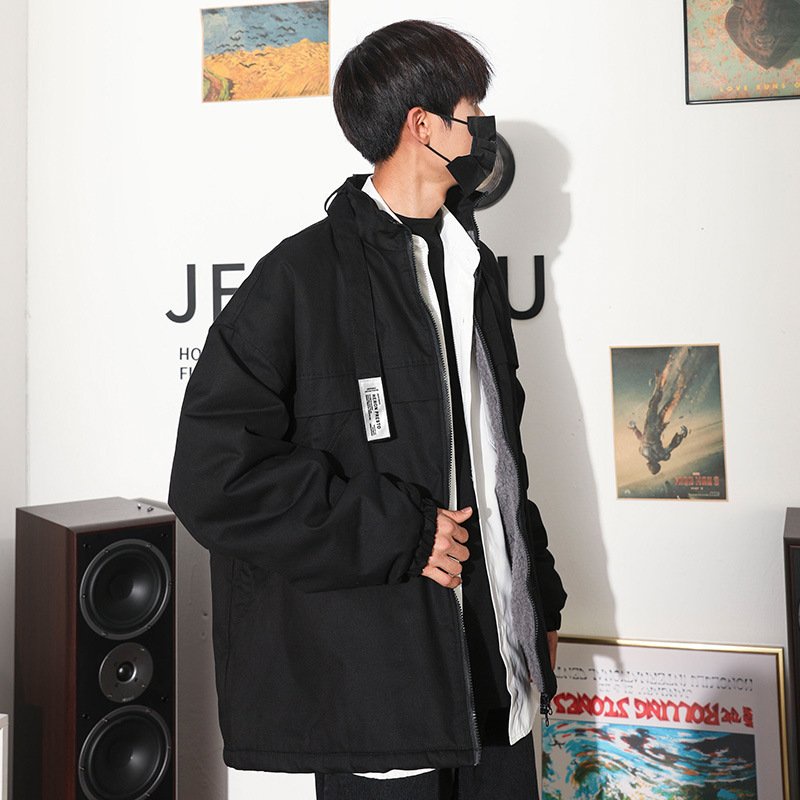 Áo khoác kaki Nam Nữ Unisex form rộng - Jacket chất kaki mịn, mát khóa zip