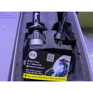 Đèn pha led chân h4 kenzo v9s chống chói