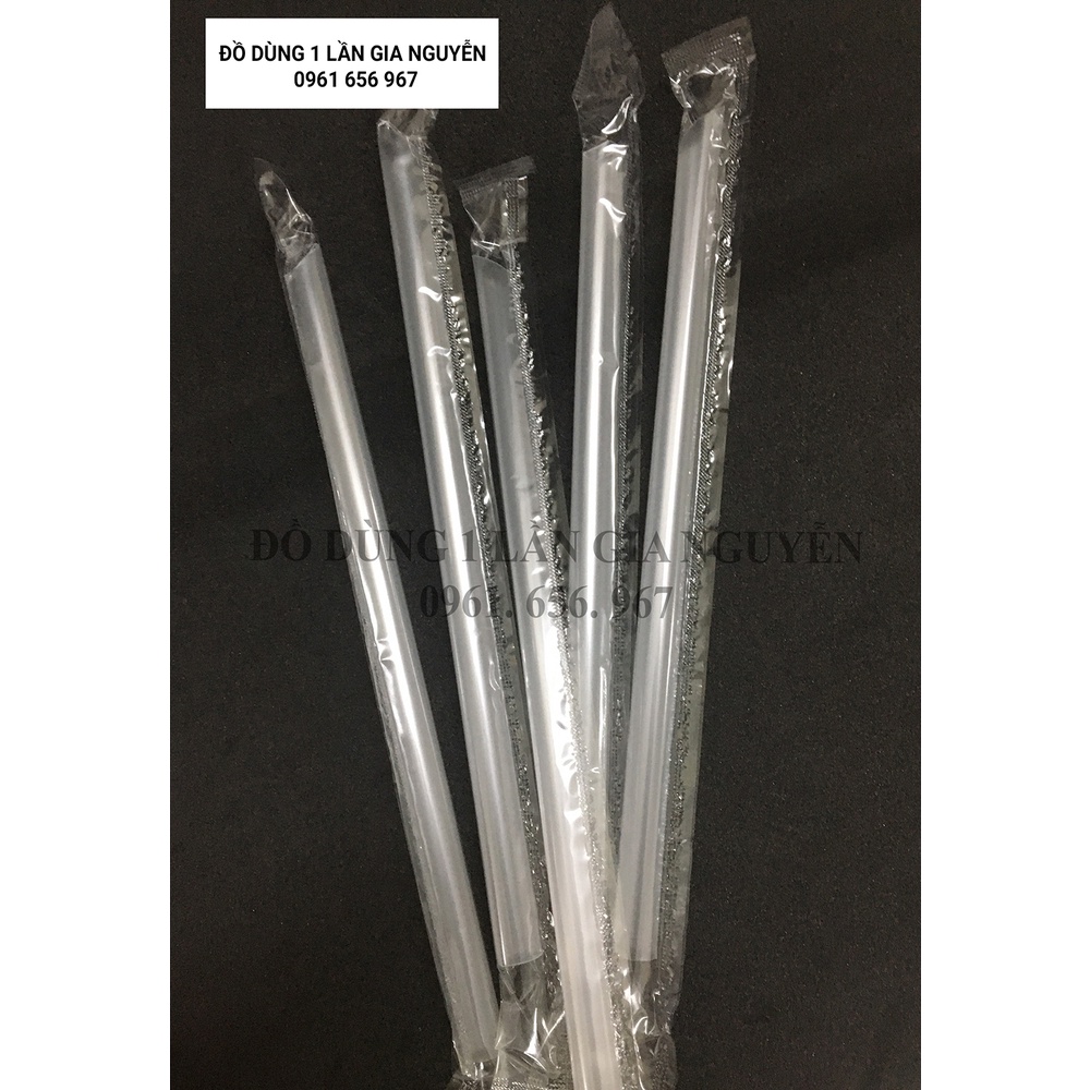 Gói 400G Ống Hút Nhựa Phi 12  Uống Trà Sữa Trân Châu, Trà Sữa Pudding, Trà Chanh Thạch,...