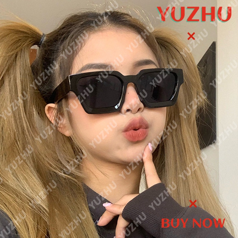 Kính Chống Nắng Gọng Vuông Màu Gradient Phong Cách Vintage Thời Trang