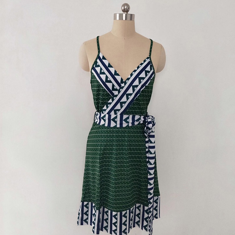 Đầm Bầu Hai Dây In Họa Tiết Xinh Xắn Thời Trang