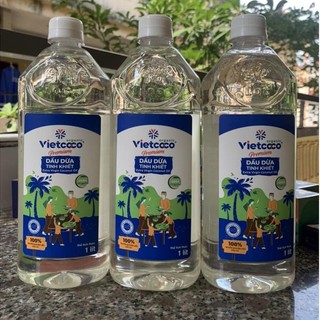 Dầu Dừa Tinh Khiết Organic Vietcoco chai 1 lít