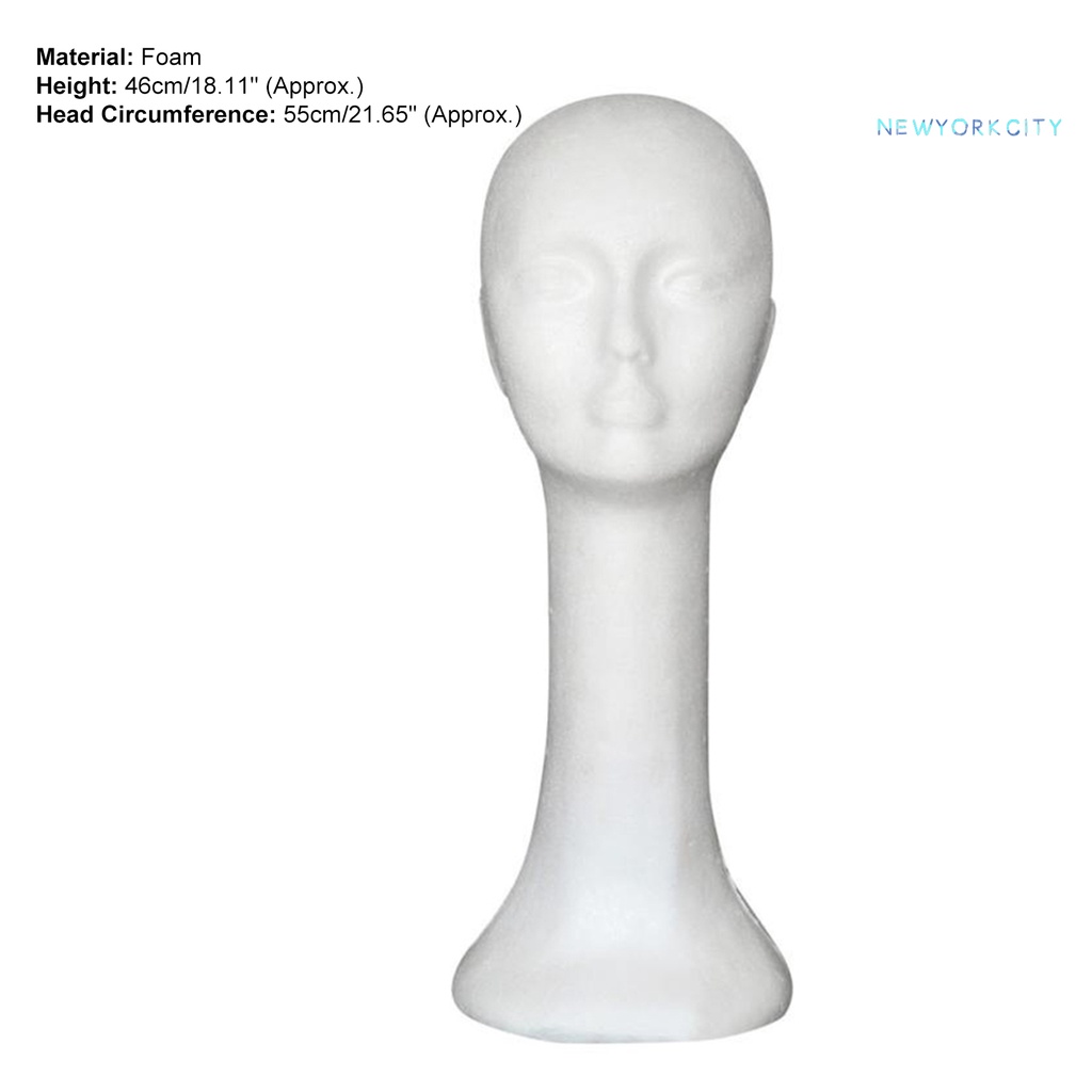Mô Hình Đầu Người Trưng Bày Tóc Giả / Mắt Kính / Mũ Cổ Dài Bằng Xốp Trừu Tượng